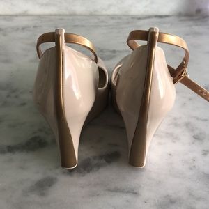 Melissa patchouli peep toe wedges